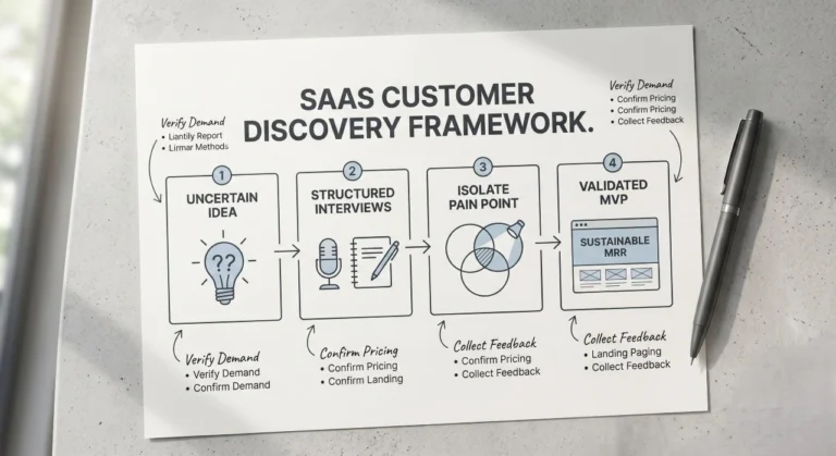 Master SaaS customer discovery to validate your idea before coding. Learn the exact questions, frameworks, and MVP strategies to build a profitable product.